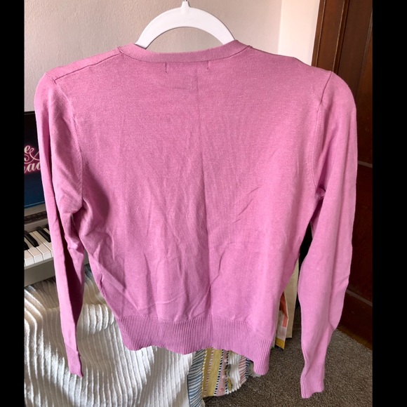 SILX by August Silk Button Pink Cardigan - Picture 2 of 5